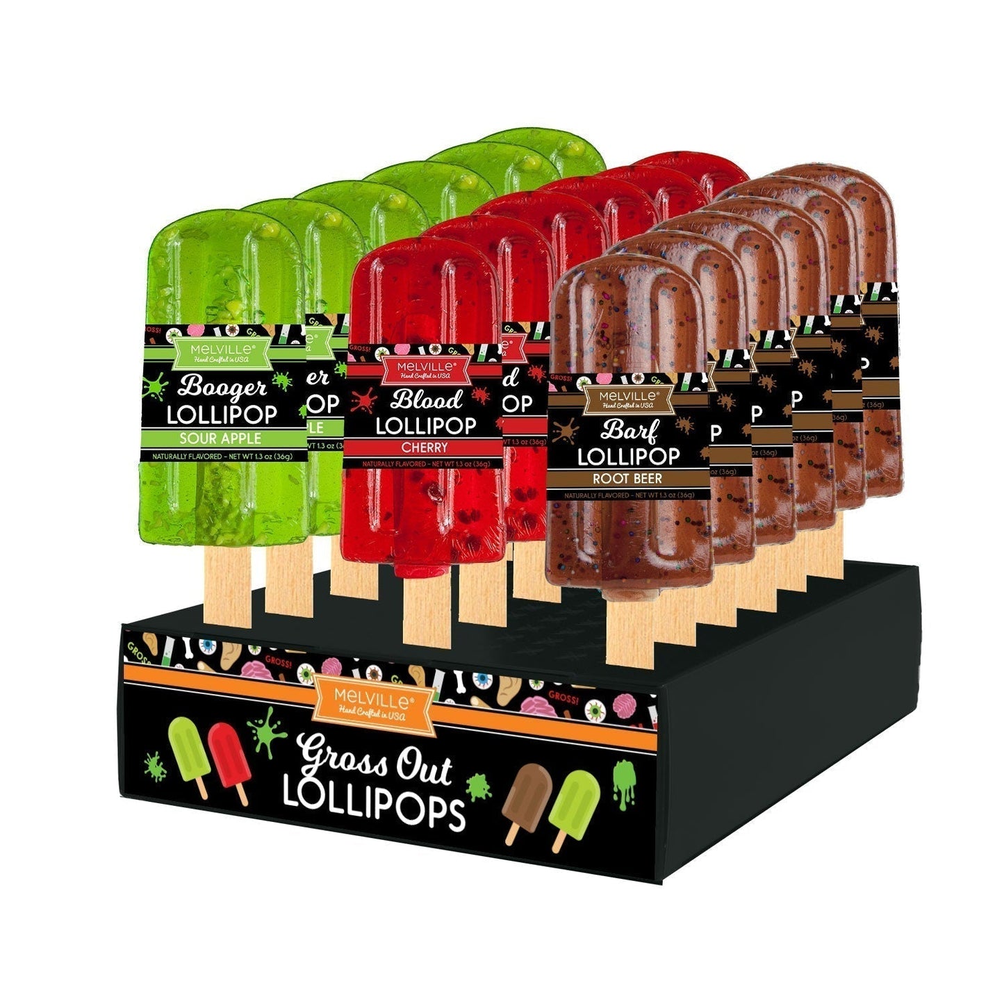 Gross Out Halloween Lollipops - Assorted