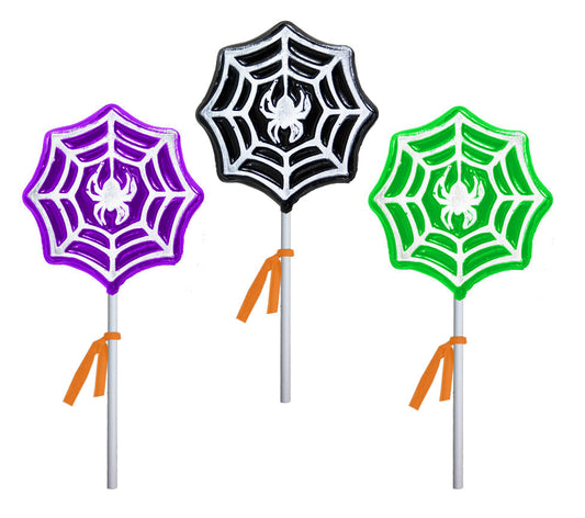 Frosted Spiderweb Lollipops - Assorted (24ct)