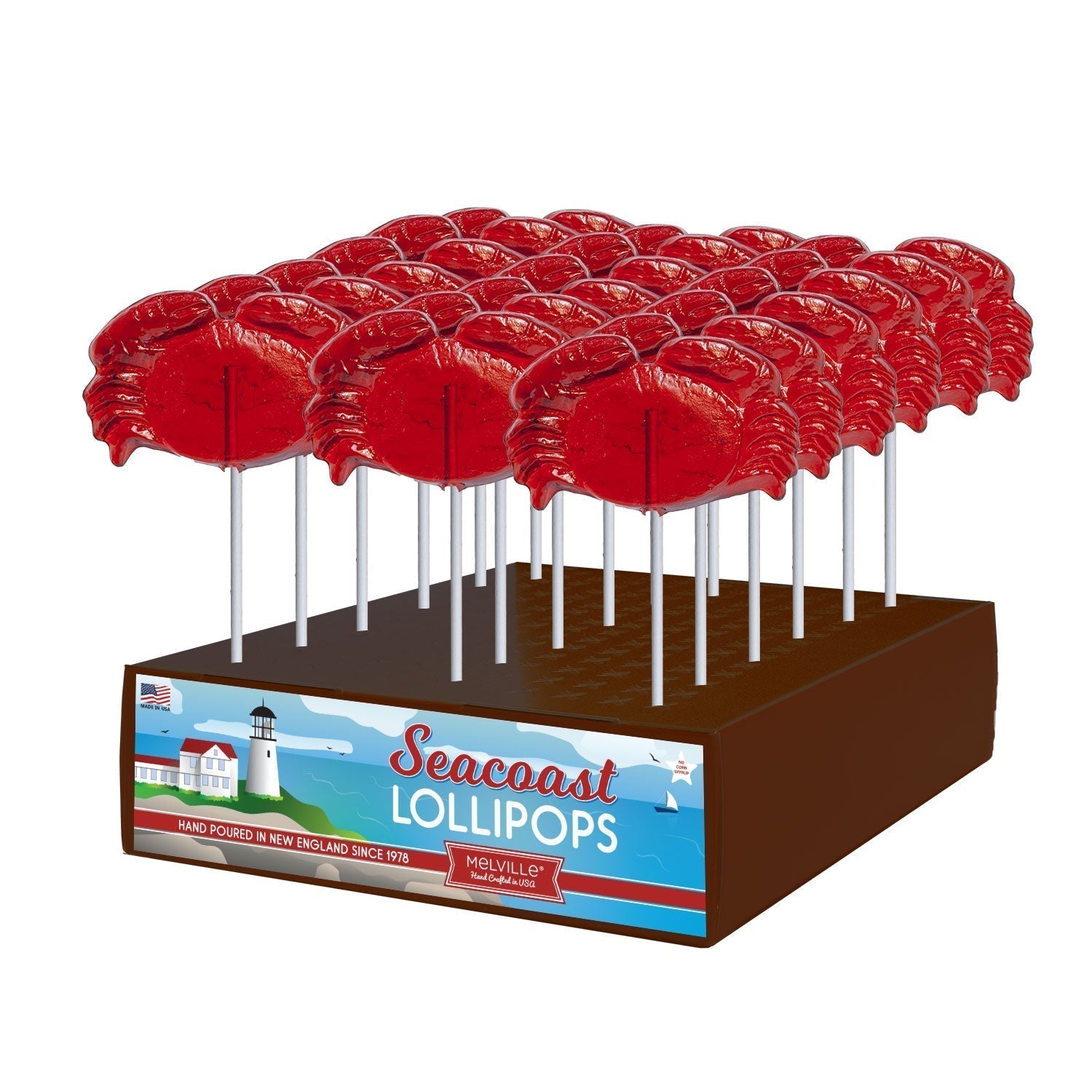 Red Crab Lollipops by Melville Candy Company