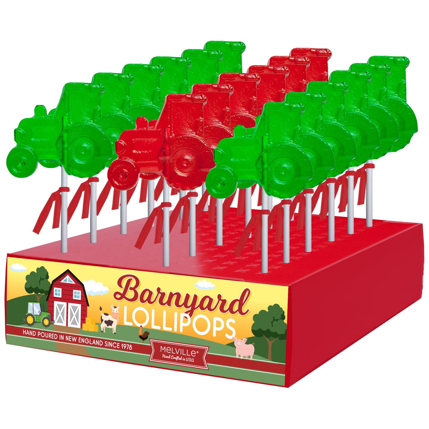 Barnyard Tractor Lollipops - Assorted (24 ct)