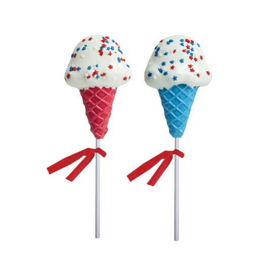 Patriotic Confetti Ice Cream Lollipops - Assorted (24ct)