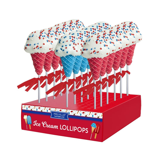 Patriotic Confetti Ice Cream Lollipops - Assorted