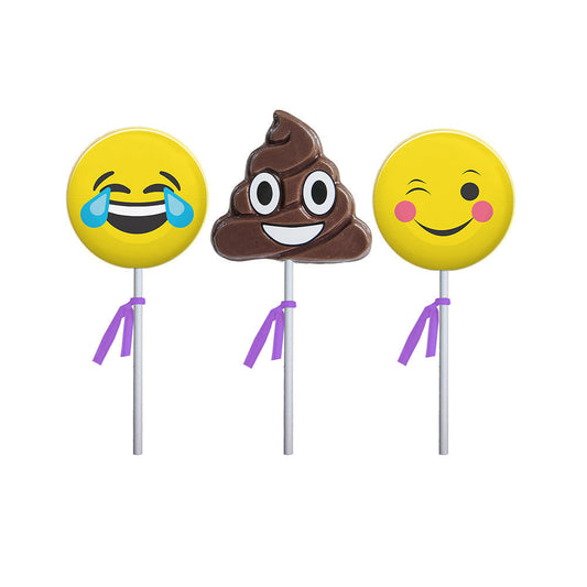 Emo and Poop Lollipops - Assorted (24ct)