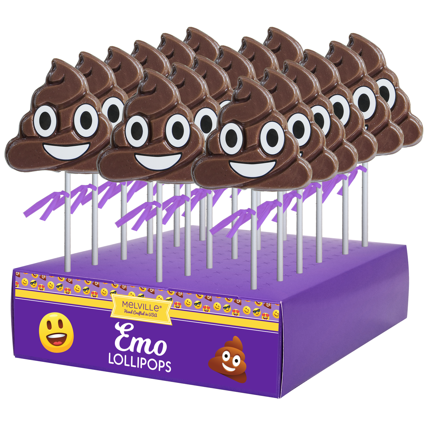 Poop Emoji Lollipops