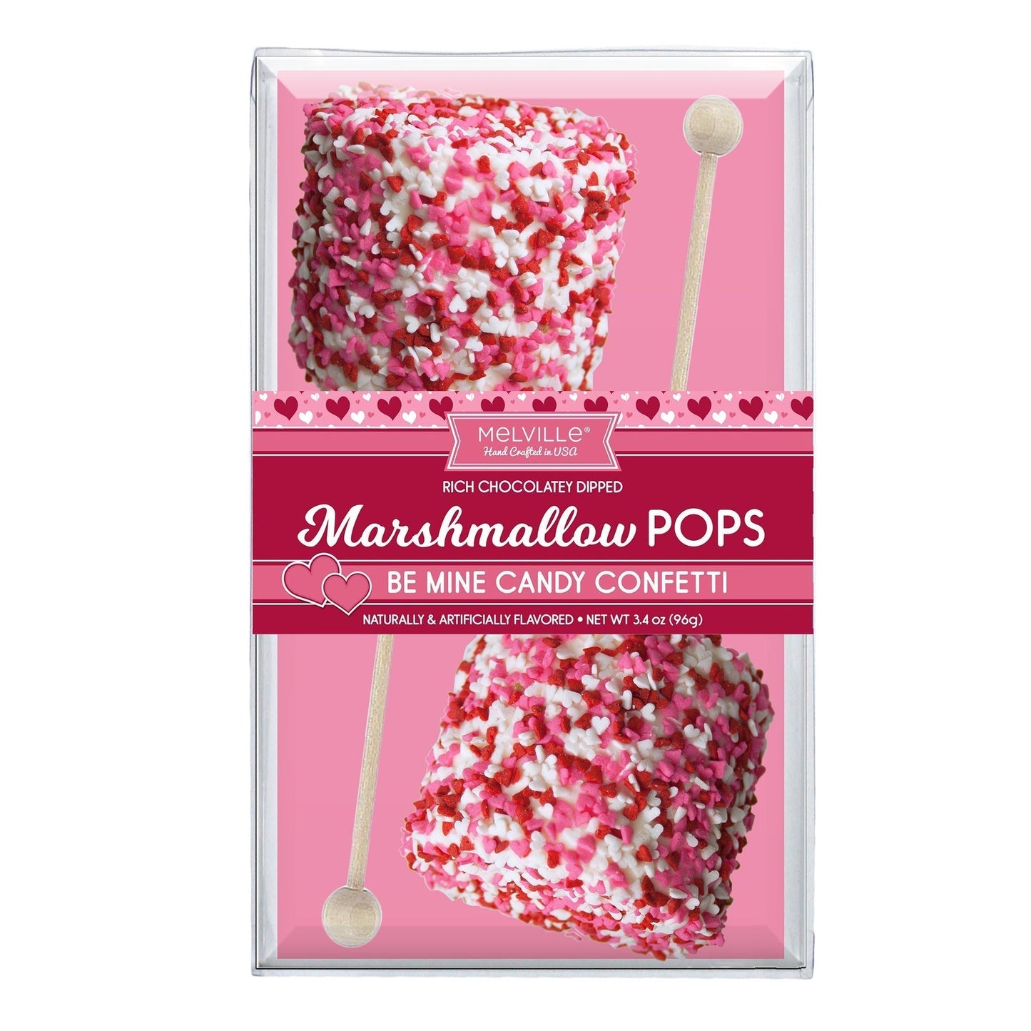 Giant Marshmallow Pops - Confetti White & Milk Chocolatey dip