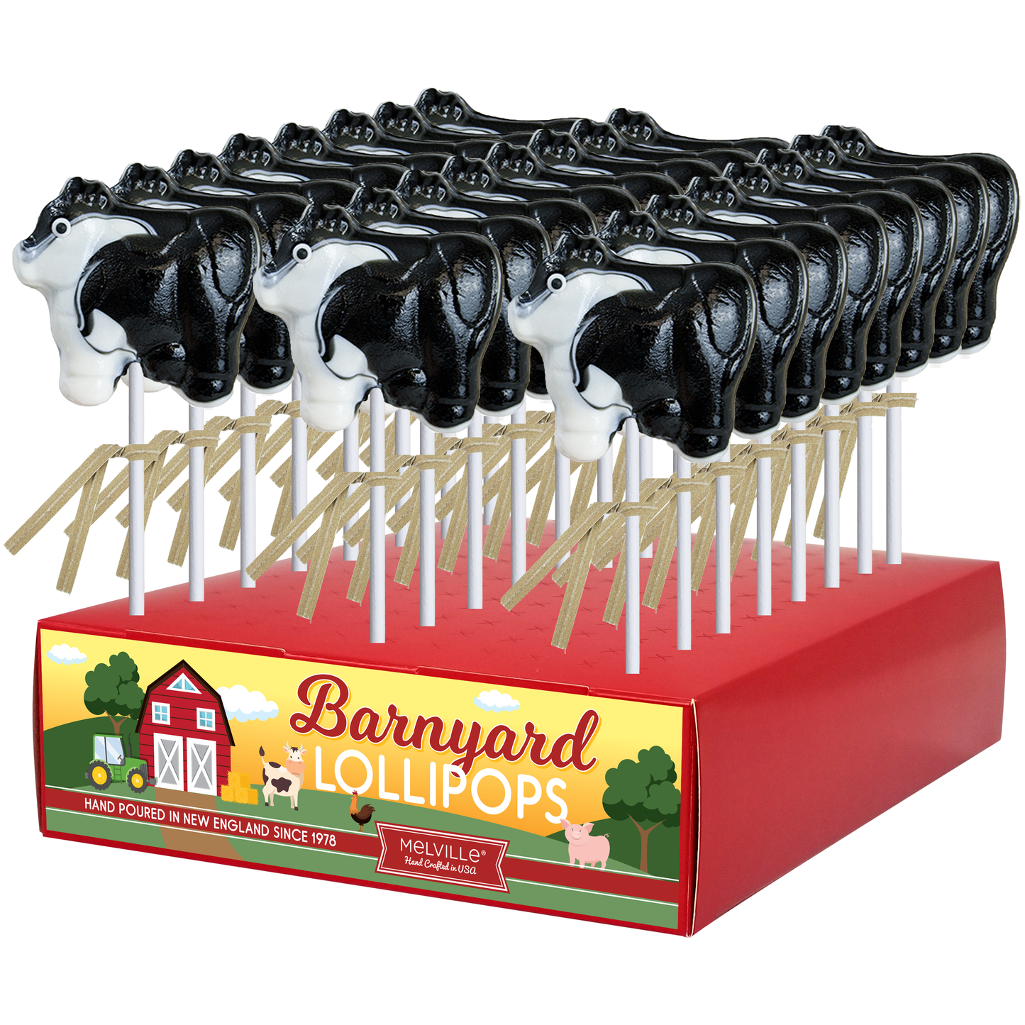 Cow Swirl Lollipops