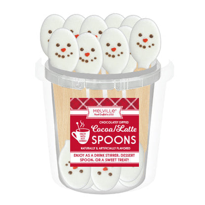 Snowman Face White Chocolatey Spoons (30ct)