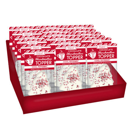White Chocolatey Coated Peppermint Tree Marshmallow Toppers