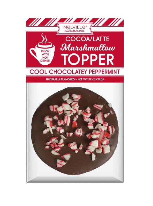 Dark Chocolatey Coated Marshmallow Toppers with Peppermint (18ct)