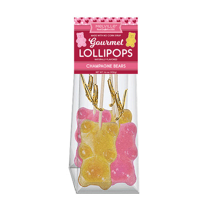 Champagne Bear Lollipops - Assorted (24ct)