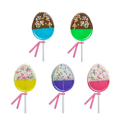 Chocolatey-Dipped Confetti Egg Lollipops - Assorted (24ct)