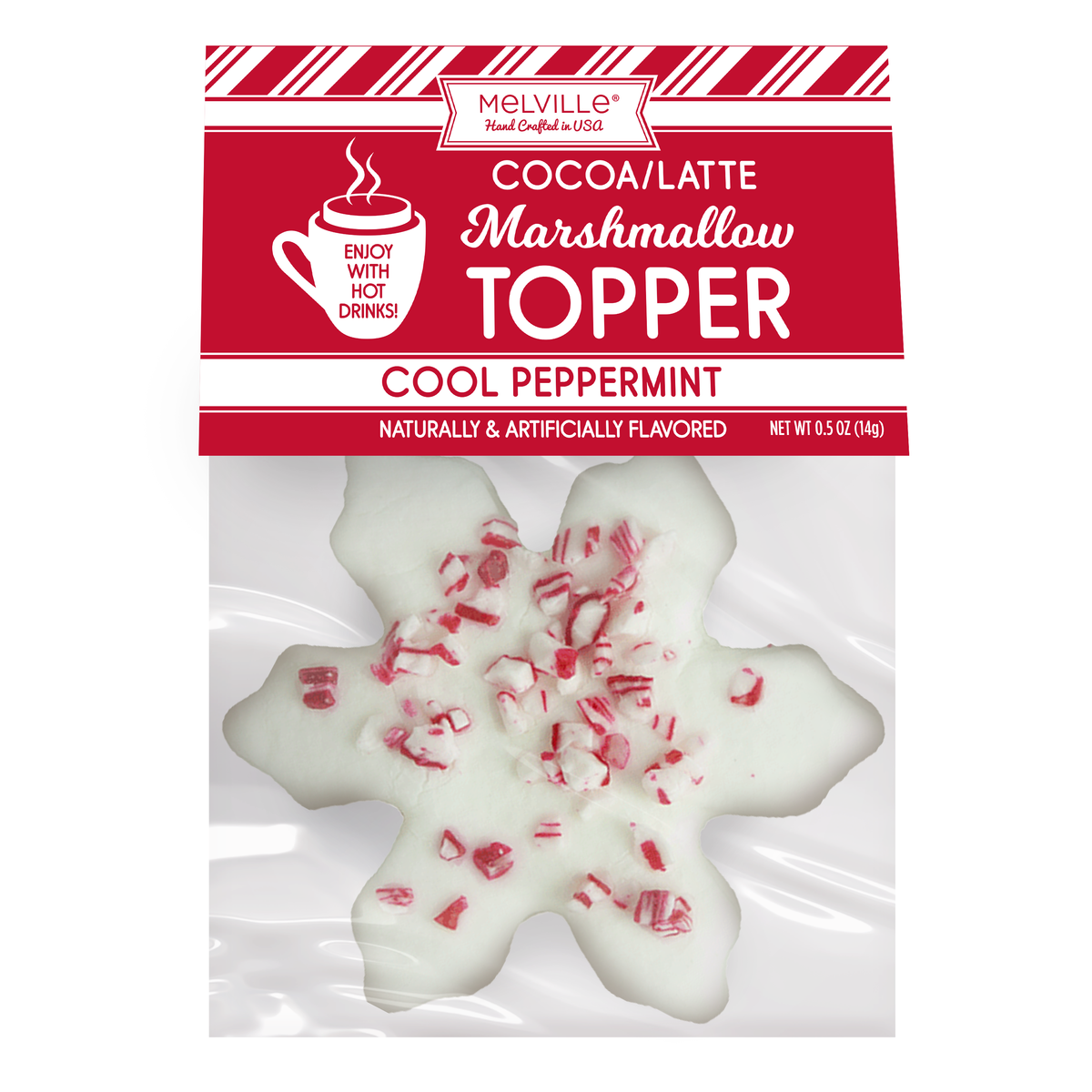 Peppermint Snowflake Marshmallow Toppers