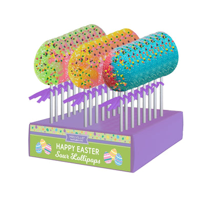 Sour Swirl Egg Lollipops - Assorted (24ct)