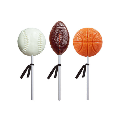 Sports Lollipops - Baseball, Football, Basketball (24ct)