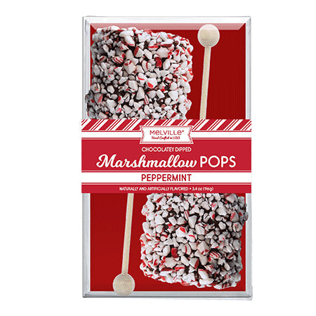Giant Marshmallow Pops - Peppermint Dark Chocolatey Coating