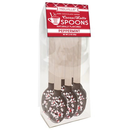 Peppermint Dark Chocolatey Dipped Spoons