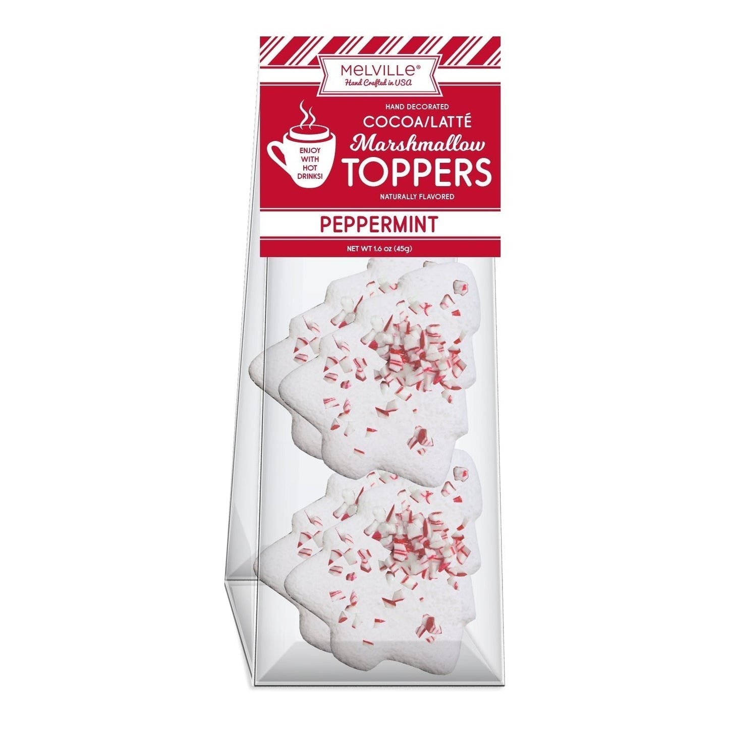 White Chocolatey Coated Peppermint Tree Marshmallow Toppers