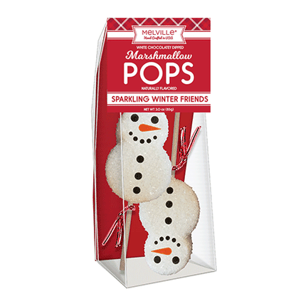 Sugar Crystal Snowman Marshmallow Pops (18ct)