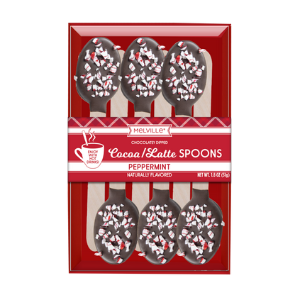 Peppermint Dark Chocolatey Dipped Spoons