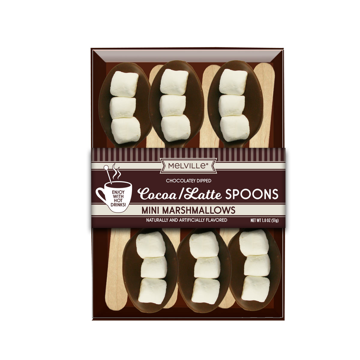 Mini Marshmallow Milk Chocolatey Dipped Spoons