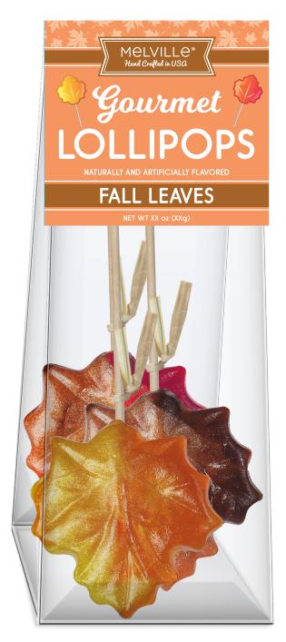 Glitter Swirl Maple Leaf Lollipops - Assorted