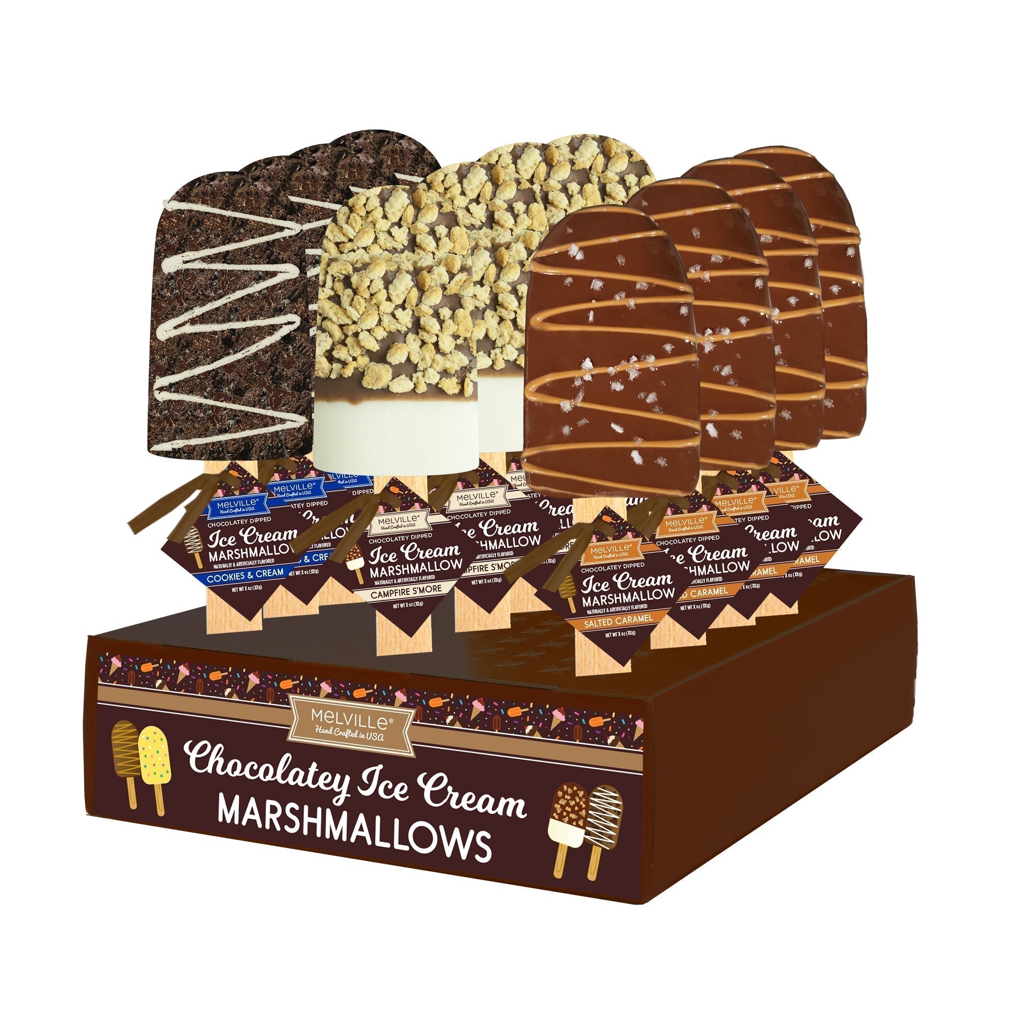 ストラップ marshmallow Giant Marshmallow Pops - Assorted Halloween Creatures by Melville