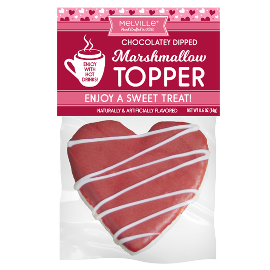 Red Velvet Heart Marshmallow Toppers