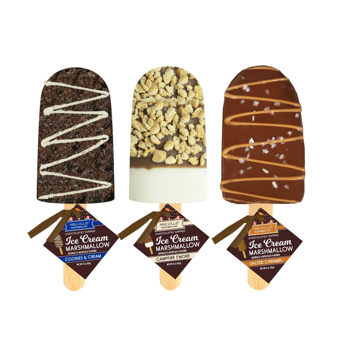 Chocolatey Coated Marshmallow Ice Cream Pops - Assorted