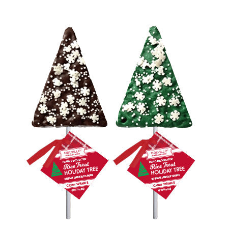 Snowflake Confetti Tree Rice Treat Pops