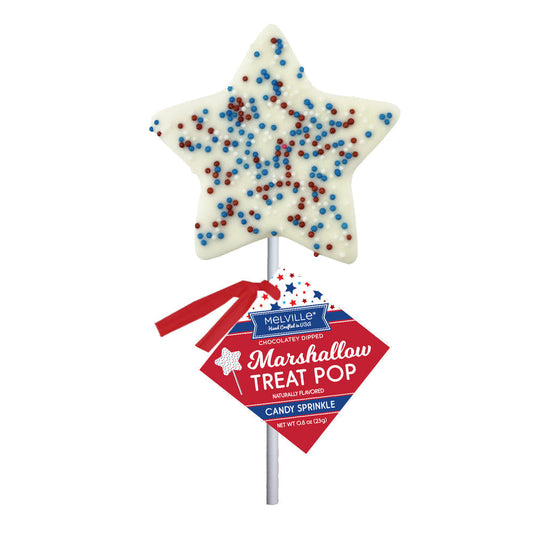Patriotic Star Nonpareils Marshmallow Pops (18ct)