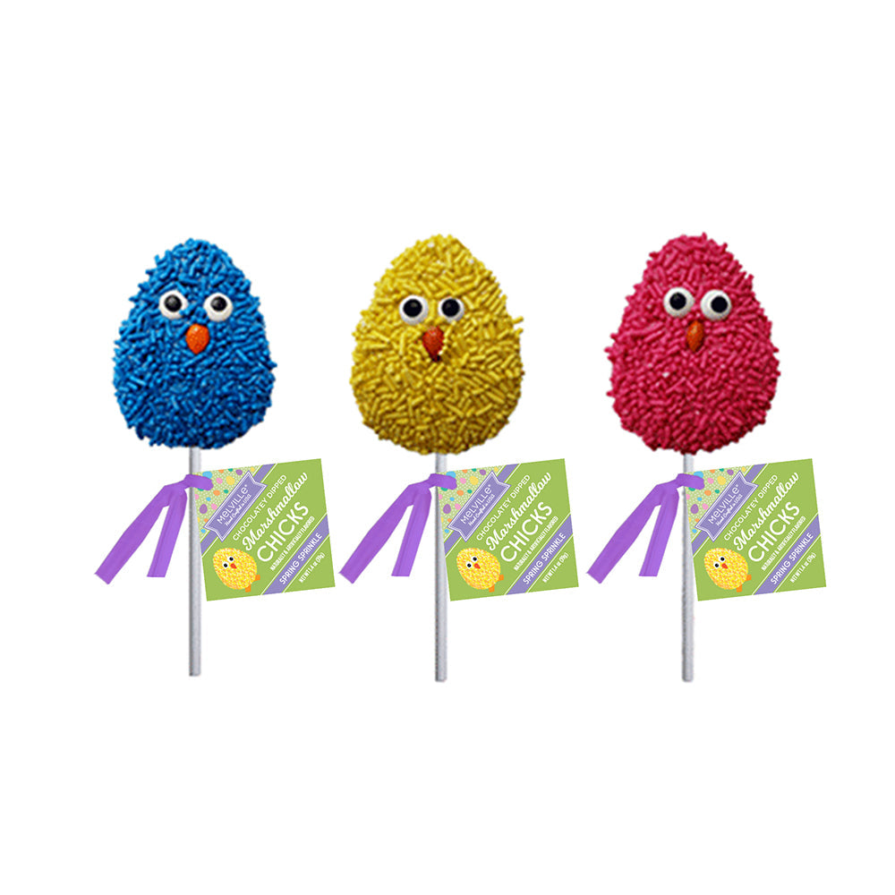 Easter Chick Marshmallow Pops - Assorted Colors