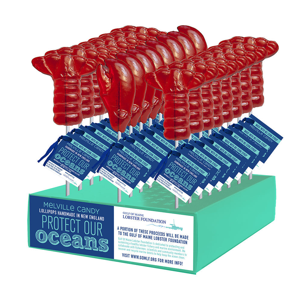 Lobster Tail & Claw Lollipops - Charity for Gulf of Maine Lobster Foundation (24ct)