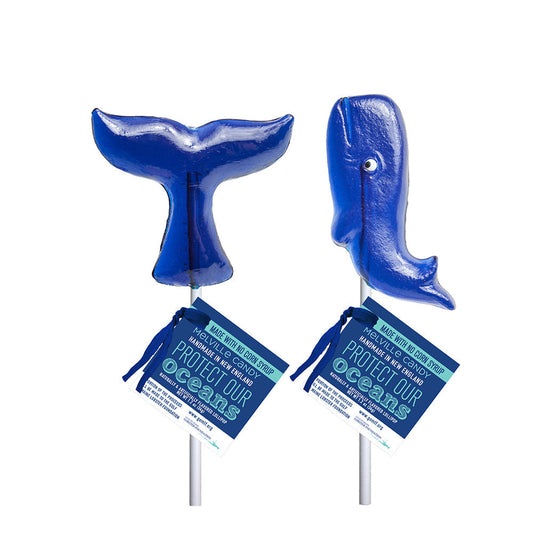Whale & Whale Tail Lollipops - Charity: Gulf of Maine Lobster Foundation (24ct)