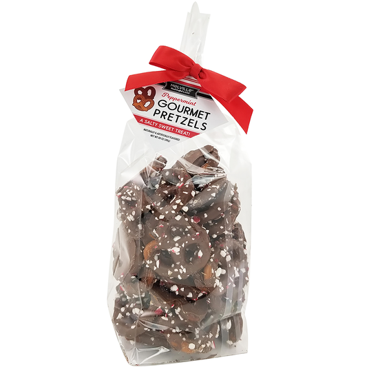 Chocolatey Dipped Pretzels - Peppermint