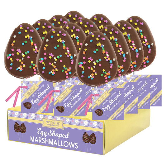 Egg-Shaped Milk Chocolatey Marshmallow Pops