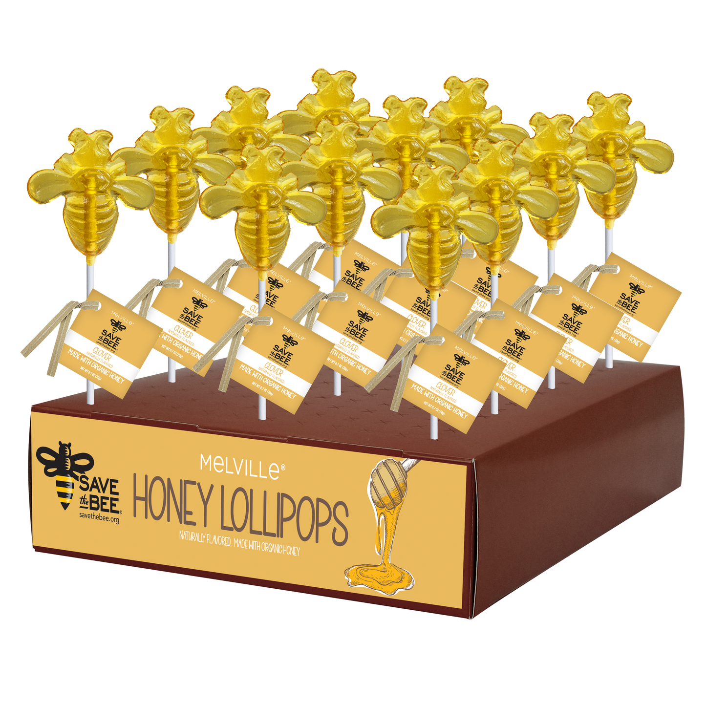 "Save The Bee" Honey Lollipops (12 ct)