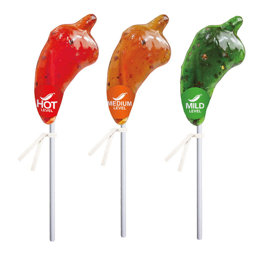 Spicy Chili Pepper Lollipops - Assorted (24ct)