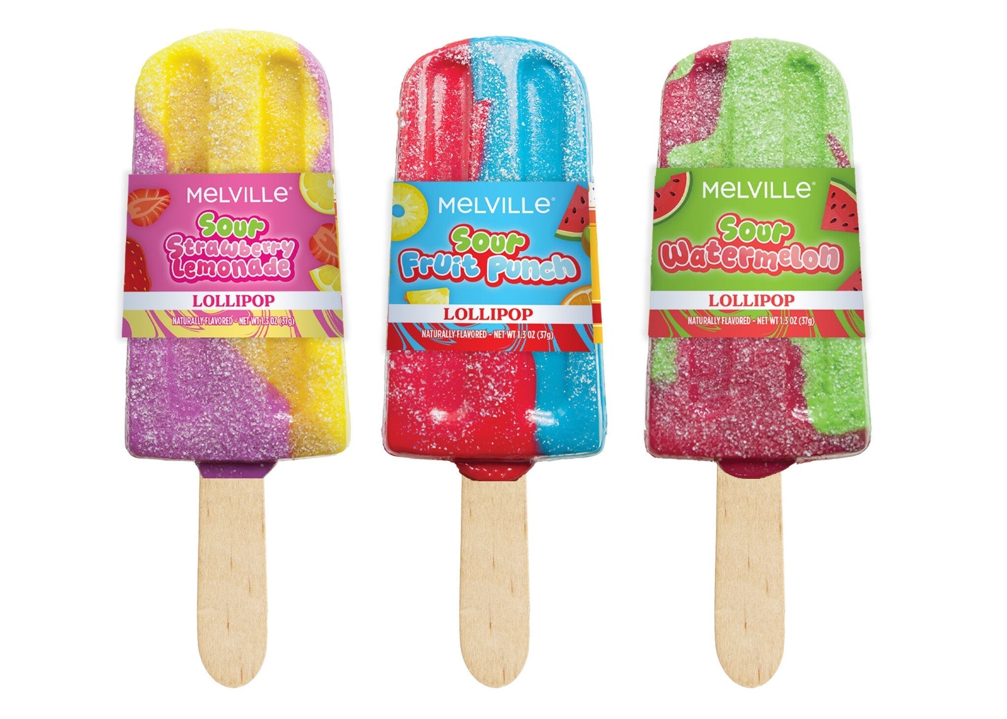 Sour Pop Lollipops - Assorted by Melville Candy Company