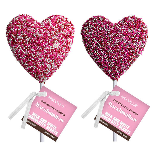 Heart Nonpareils Marshmallow Pops