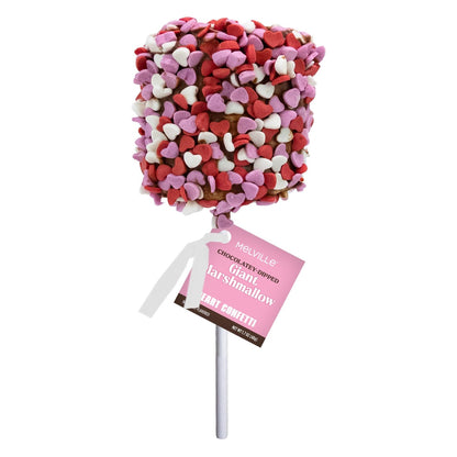 Giant Marshmallow Pops - Confetti White & Milk Chocolatey dip (12ct)