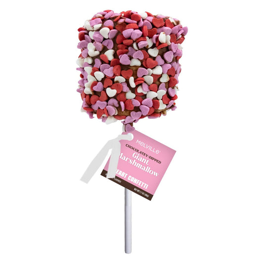 Giant Marshmallow Pops - Confetti White & Milk Chocolatey dip (12ct)