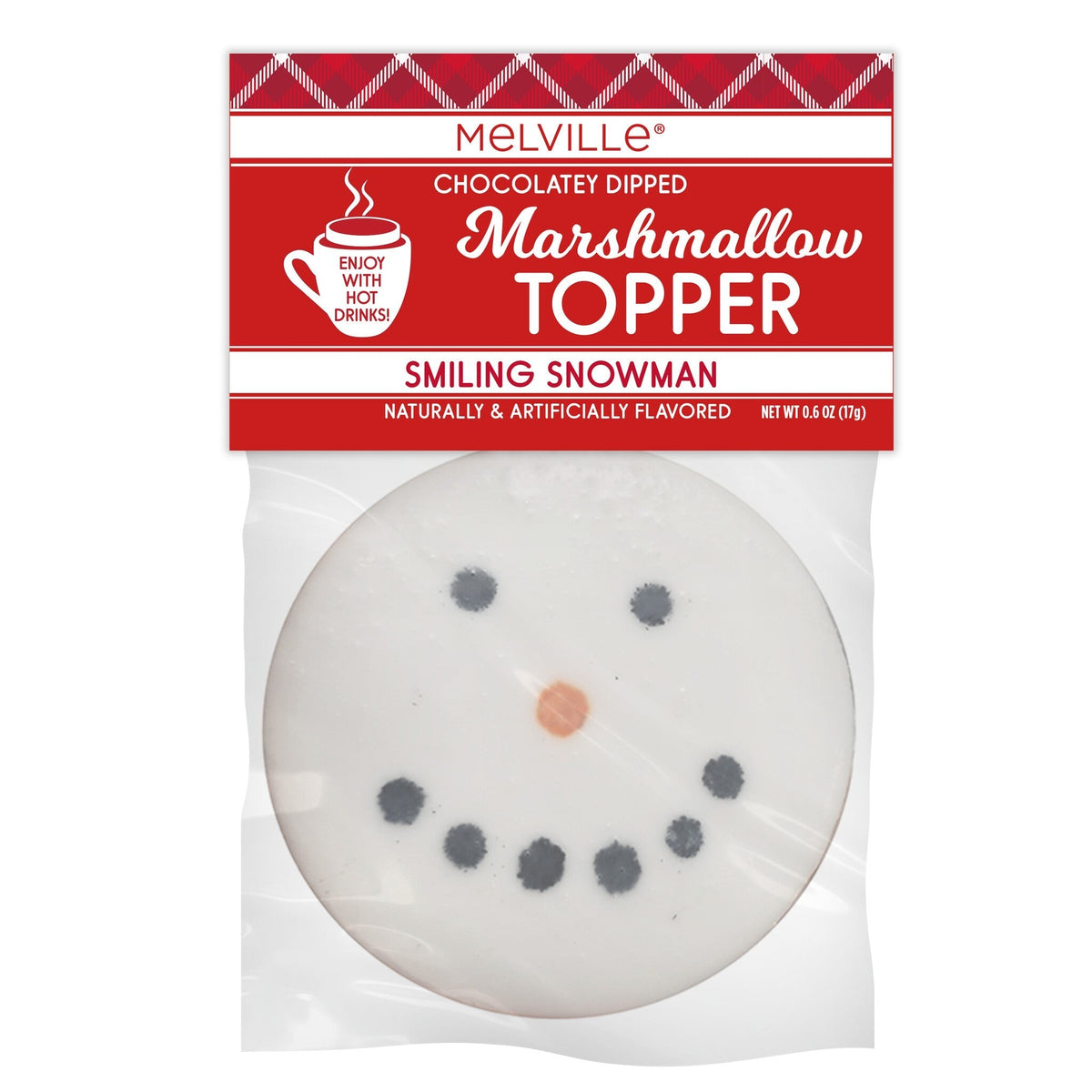 Smiling Snowman Marshmallow Topper