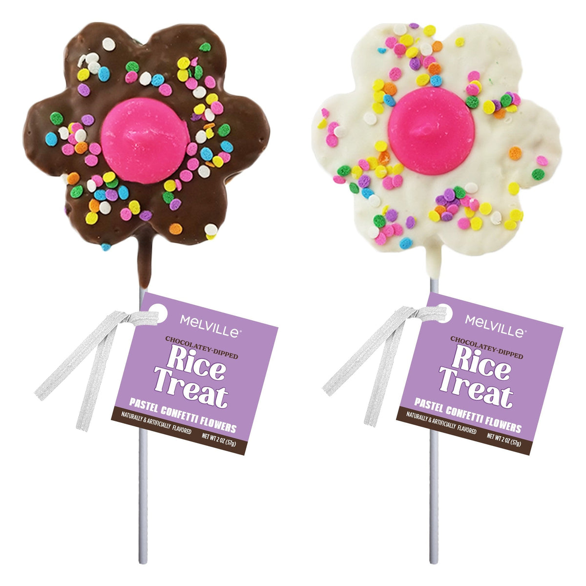 Pastel Confetti Egg Marshmallow Pops - White and Dark Chocolatey Dipped (18ct)