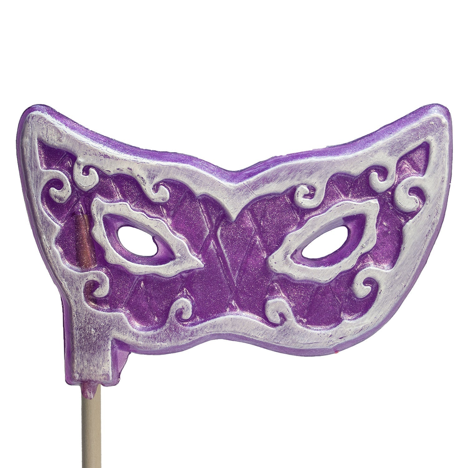 Giant Glitter Masquerade Mask Lollipops by Melville Candy