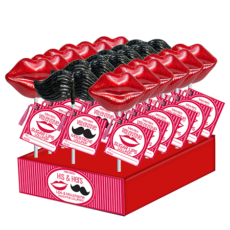 Valentine Mustache & Lips Lollipops