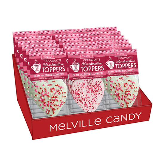 Valentine Heart Marshmallow Toppers - Assorted (18ct)