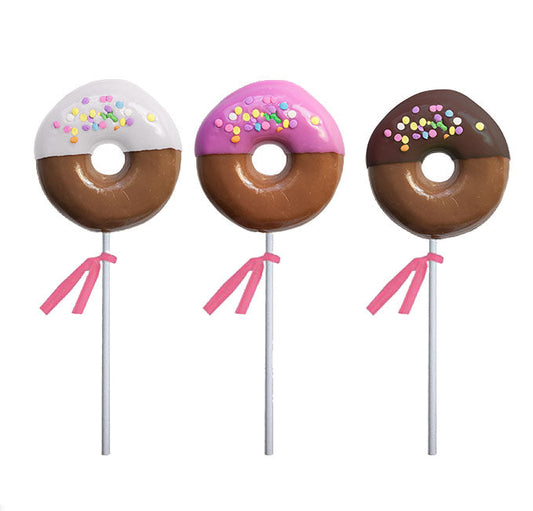 Dipped Confetti Doughnut Lollipops - Assorted (24ct)