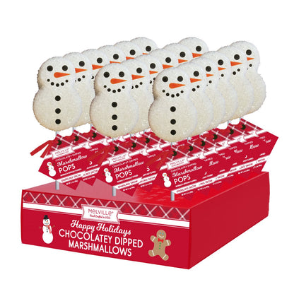 Sugar Crystal Snowman Marshmallow Pops (18ct)