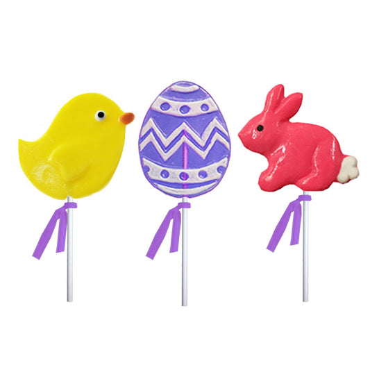 Easter Lollipops - Bunny, Egg, Chick (24ct)