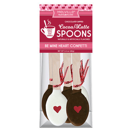 Red Heart Drink Stirrers - White & Milk Chocolate by Melville
